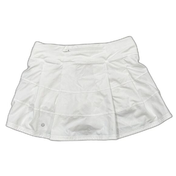 Lululemon Pace Rival Skirt - White | Size 6 | Long (13.5") | Mid-rise - Picture 5 of 6